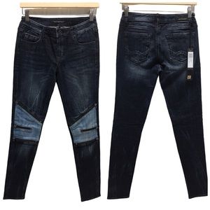 Cult of Individuality Moto Mid Rise Skinny Jeans In Molly Wash  Size 26